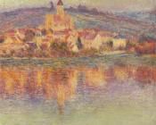 克劳德 莫奈 : Vetheuil at Sunset